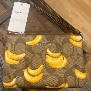 Coach corner zip wristlet